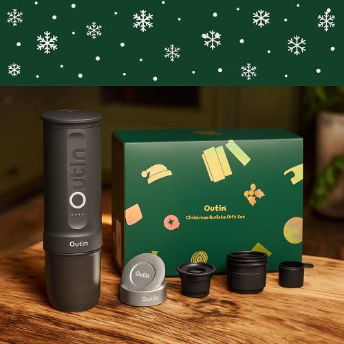 Outin Nano (Space grey) + Basket Plus (16-18g) - Weihnachtsset