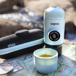 Mobile Kaffeemaschine Wacaco Nanopresso (blau) + harte Kapsel